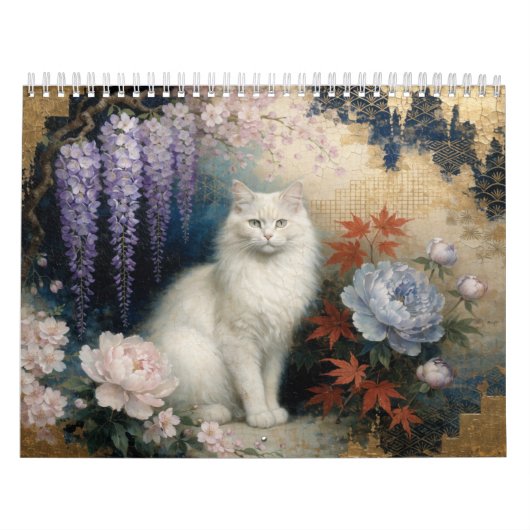 Painterly Hanafuda × Wagara Cat Design カレンダー (カバー)