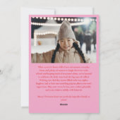 Painterly Pink Red Plaid Christmas Photo Letter シーズンカード (裏面)