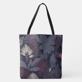 Painterly Plum Fig & Pampas Grass Autumn Tote Bag トートバッグ