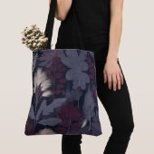 Painterly Plum Fig & Pampas Grass Autumn Tote Bag トートバッグ (クローズアップ)