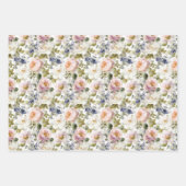 Painterly Roses and flowers ラッピングペーパーシート (正面3)