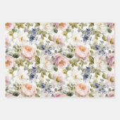 Painterly Roses and flowers ラッピングペーパーシート (正面2)