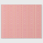 Painterly Trellis Stripe in Pink and Orange ラッピングペーパー (フラット)