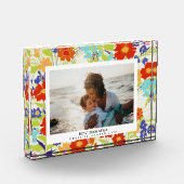 Painterly Wildflower Frame Mother's Day Gift Photo フォトブロック (左)