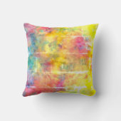 [Painter's Cloth]虹のネクタイ·ダイ·アクセント クッション (裏面)