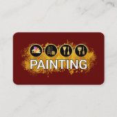 Painter's Tool Gold Paint Splatter 名刺 (正面)