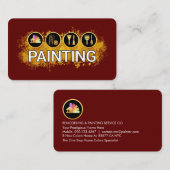 Painter's Tool Gold Paint Splatter 名刺 (正面/裏面)