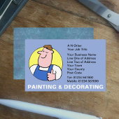 Painting and Decorating Cartoon Business Card 名刺