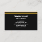 Painting and Decorating Service Modern Black Gold 名刺 (裏面)