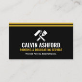 Painting and Decorating Service Modern Black Gold 名刺 (正面)