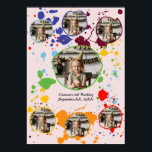 Painting Colorful 9th Birthday Party Photo Collage ポスター<br><div class="desc">The painting colorful 9th birthday photo collage poster is part of the Art-themed Birthday Party collection. For unique designs or color and design customization contact https://t.me/KBMD3signs_chat.</div>