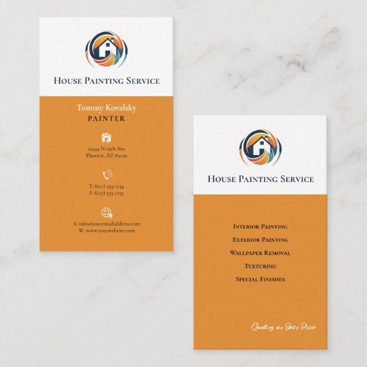 Painting Companies 名刺 (正面/裏面)