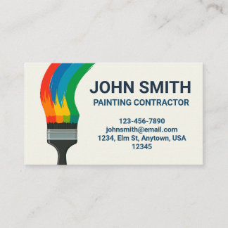 Painting Contractor Business Card 名刺