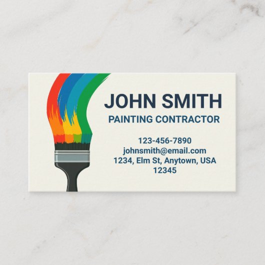 Painting Contractor Business Card 名刺 (正面)