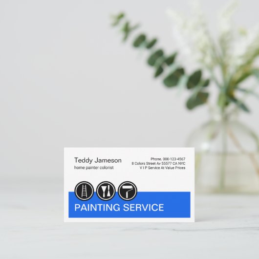 Painting Icons On Blue Painter Layer 名刺 (スタンド正面)