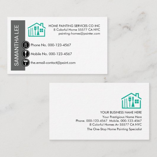 Painting Icons On Grey Wall Layer 名刺 (正面/裏面)