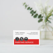 Painting Icons On Red Layer Painter 名刺 (スタンド正面)