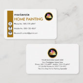 Painting Icons On Vertical Brown Wall 名刺 (正面/裏面)