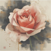 Painting Images featuring stylized blooming roses シール (正面)