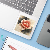 Painting Images featuring stylized blooming roses シール (ノートパソコンとiPhone)