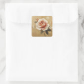 Painting Images featuring stylized blooming roses スクエアシール (バッグ)