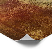 Painting of a bouquet of white lilies with a gold ポスター (角)