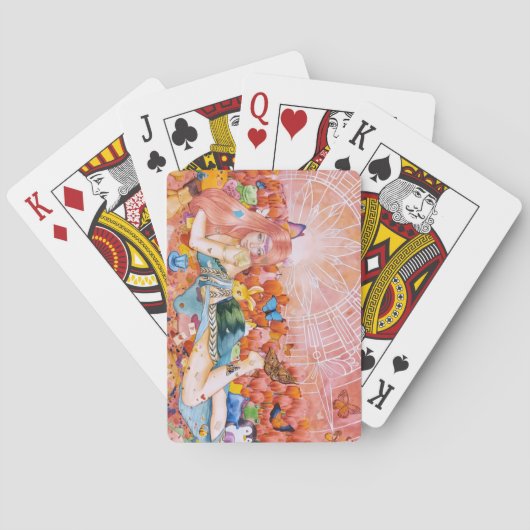 Painting of a woman title: The Afternoon トランプ (裏面)