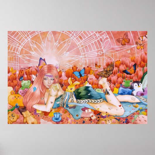 Painting of a woman title: The Afternoon ポスター (正面)