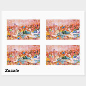 Painting of a woman title: The Afternoon 長方形シール (シート)