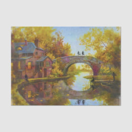 Painting of Bridge Over a Stream Tissue Paper 薄葉紙