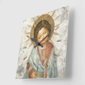 Painting of Young Savior Jesus スクエア壁時計 (傾斜)