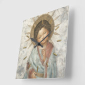 Painting of Young Savior Jesus スクエア壁時計 (傾斜)