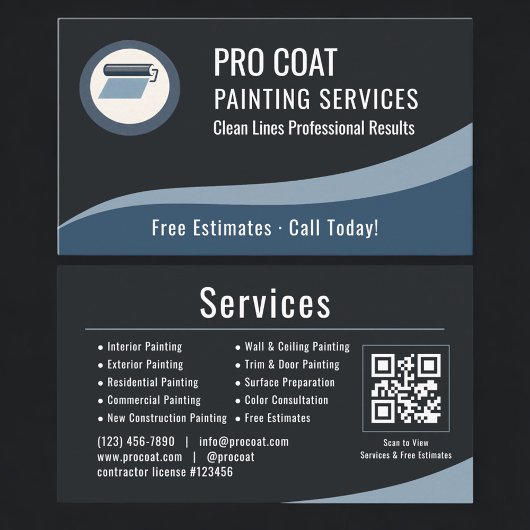 Painting Painter QR Code Professional  名刺