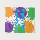 Painting Party Birthday Display Your Masterpiece タペストリー (正面(横))