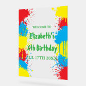 Painting Party Kids Birthday アクリルサイン (傾斜)