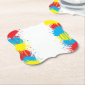 Painting Party Kids Birthday ペーパーコースター (アングル)
