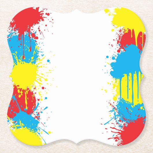 Painting Party Kids Birthday ペーパーコースター (正面)