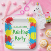 Painting Party Kids Birthday ペーパープレート (パーティー)