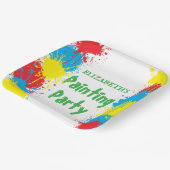 Painting Party Kids Birthday ペーパープレート (傾斜あり)