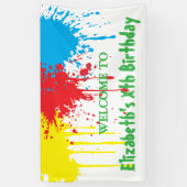 Painting Party Kids Birthday 横断幕 (縦)