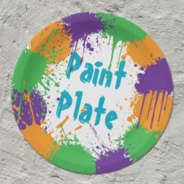 Painting Party Kids Birthday Paint Plate ペーパープレート