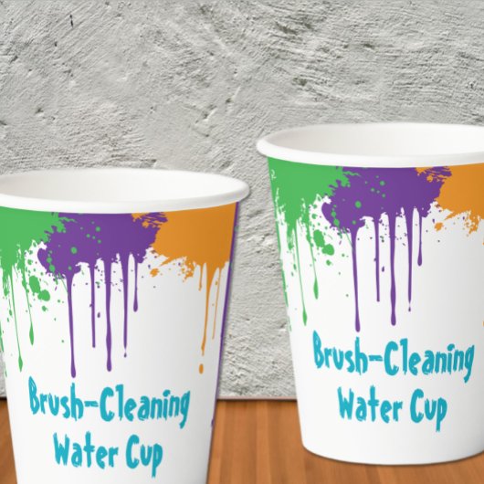 Painting Party Kids Birthday Water Cup 紙コップ