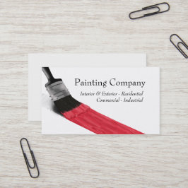 Painting Service Companyのブラシの赤名刺 名刺