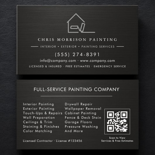 Painting Service Contractor QR Code 名刺