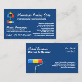 Painting Service Decor Modern Navy 名刺 (正面/裏面)