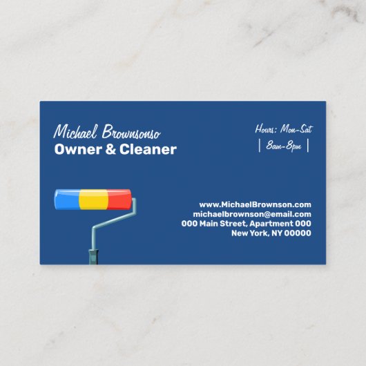 Painting Service Decor Modern Navy 名刺 (裏面)