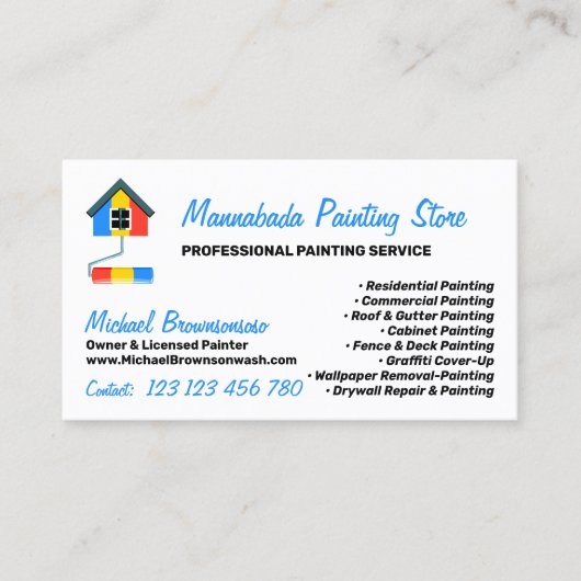 Painting Service Decor Modern Professional 名刺 (正面)
