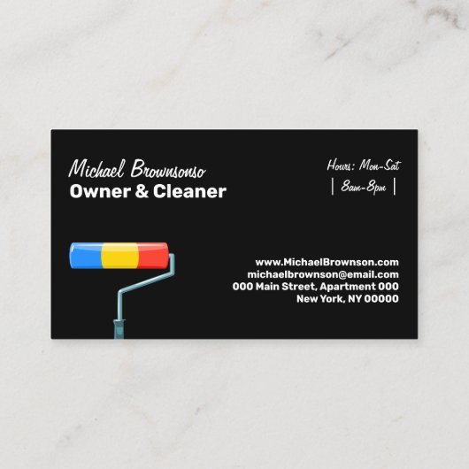 Painting Service Decoration Modern Black 名刺 (裏面)