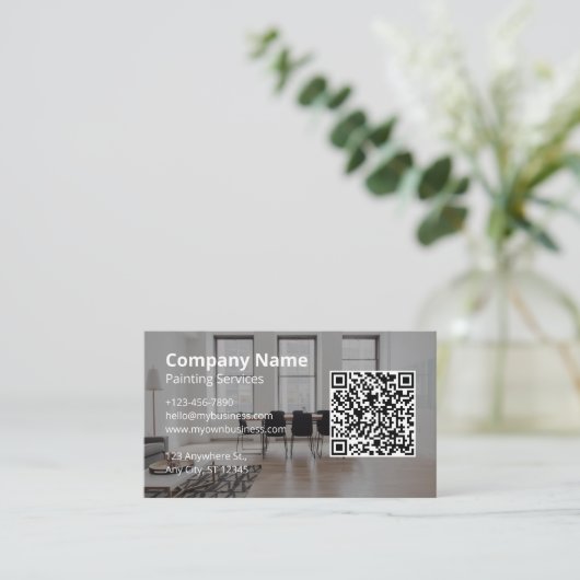 Painting Servicesロゴはこちら 名刺 (スタンド正面)