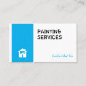 Painting Services | 仕事中のペンキ塗り職人 ピンク 名刺 (正面)